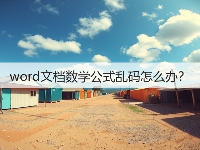 word文档数学公式乱码怎么办?(图3) word文档数学公式乱码怎么办?(图3)