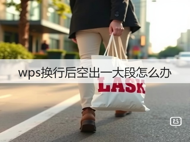 wps换行后空出一大段怎么办(图1)