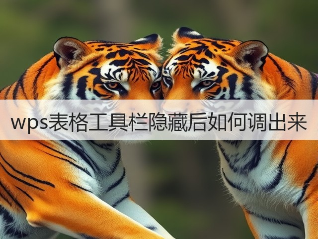 wps表格工具栏隐藏后如何调出来(图2) wps表格工具栏隐藏后如何调出来(图2)