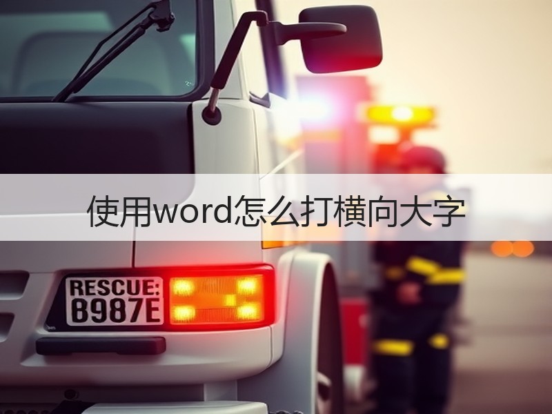 使用word怎么打横向大字 - 诺云壹观办公网