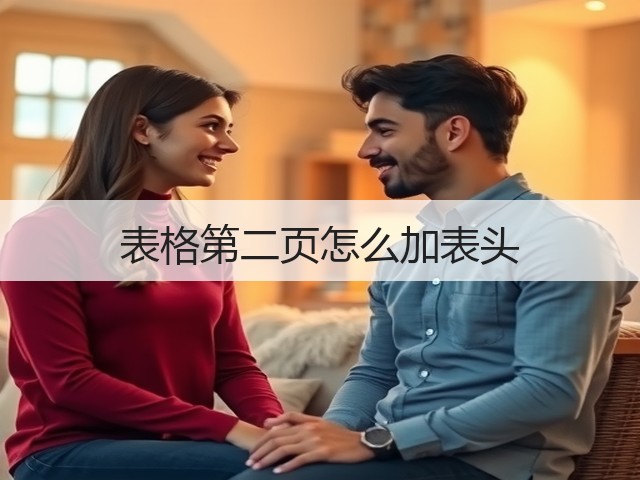 表格第二页怎么加表头(图3) 表格第二页怎么加表头(图3)