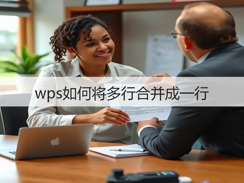 wps如何将多行合并成一行 - 诺云壹观办公网
