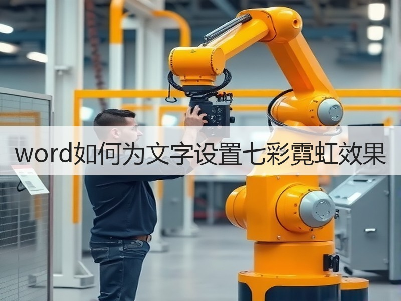 word如何为文字设置七彩霓虹效果 - 诺云壹观办公网