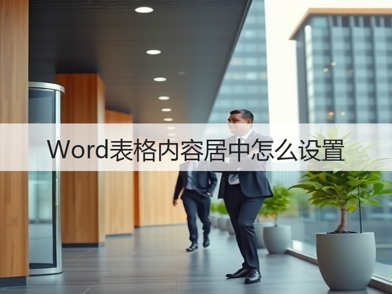 Word表格内容居中怎么设置 - 诺云壹观办公网