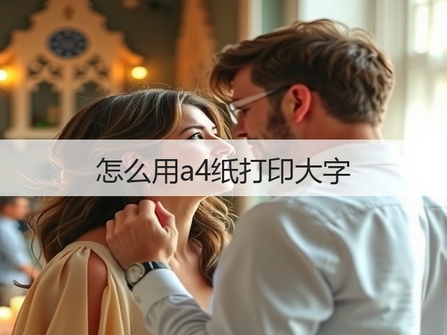 怎么用a4纸打印大字(图3) 怎么用a4纸打印大字(图3)