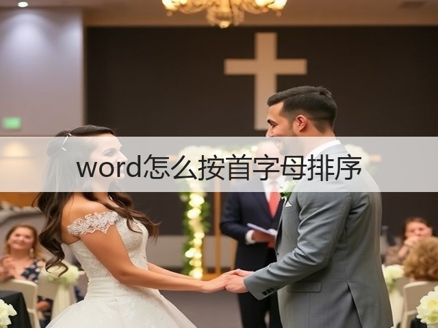 word怎么按首字母排序(图3) word怎么按首字母排序(图3)