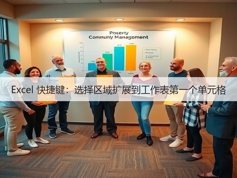 Excel 快捷键：选择区域扩展到工作表第一个单元格 - 诺云壹观办公网