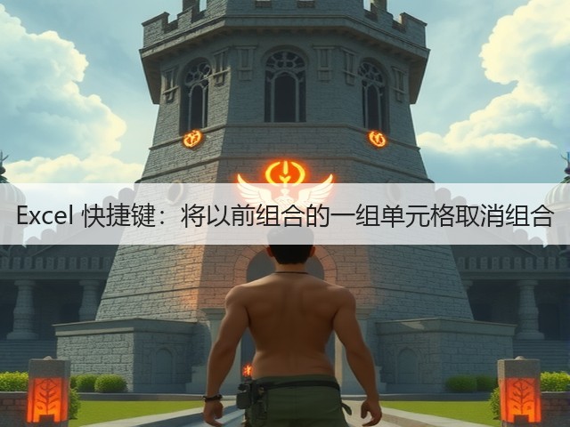 Excel 快捷键:将以前组合的一组单元格取消组合(图1) Excel 快捷键:将以前组合的一组单元格取消组合(图1)