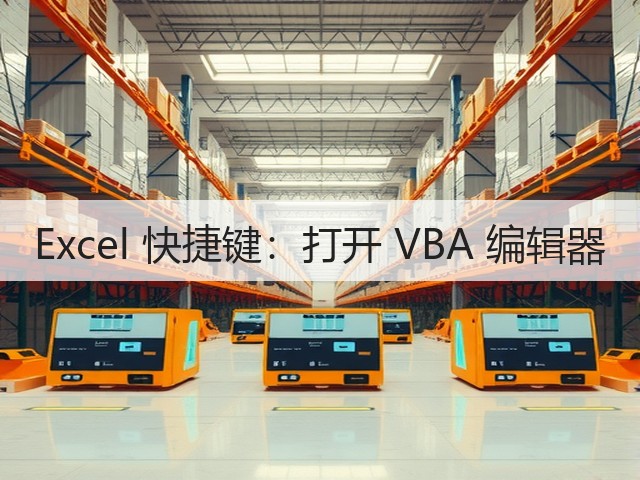 Excel 快捷键:打开 VBA 编辑器(图3) Excel 快捷键:打开 VBA 编辑器(图3)