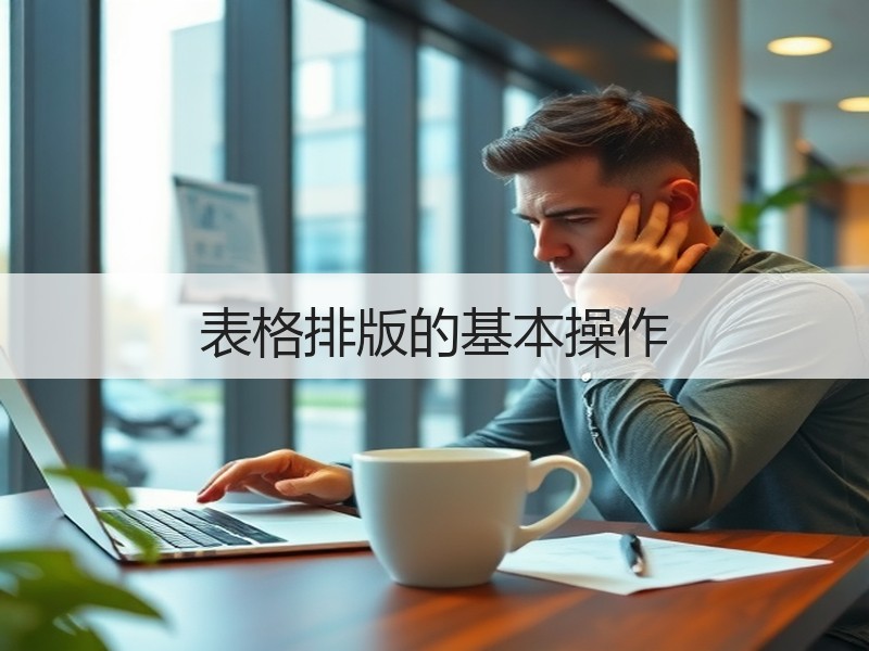 表格排版的基本操作 - 诺云壹观办公网