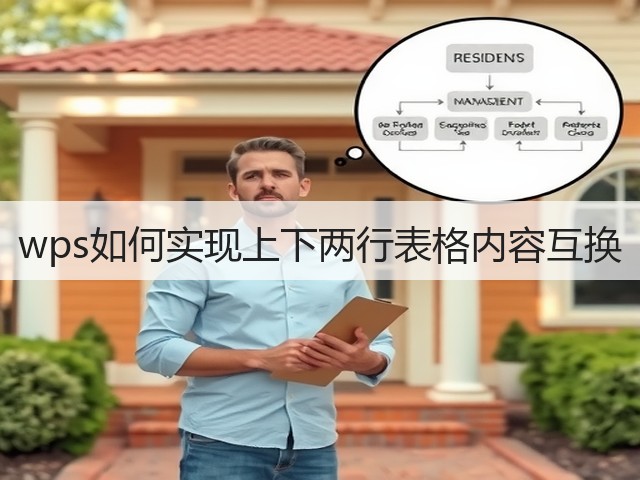wps如何实现上下两行表格内容互换(图3) wps如何实现上下两行表格内容互换(图3)