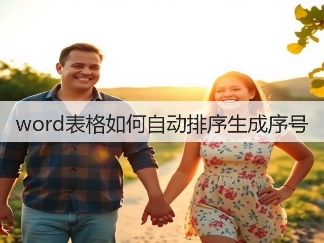 word表格如何自动排序生成序号(图1) word表格如何自动排序生成序号(图1)