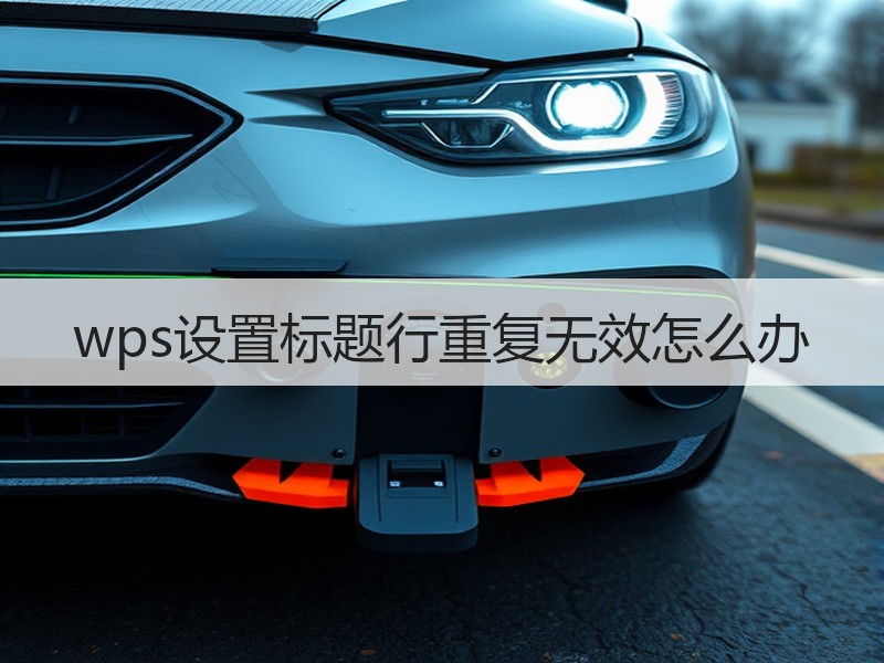 wps设置标题行重复无效怎么办 - 诺云壹观办公网