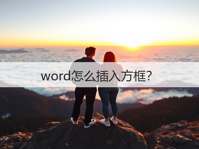 word怎么插入方框?(图1) word怎么插入方框?(图1)