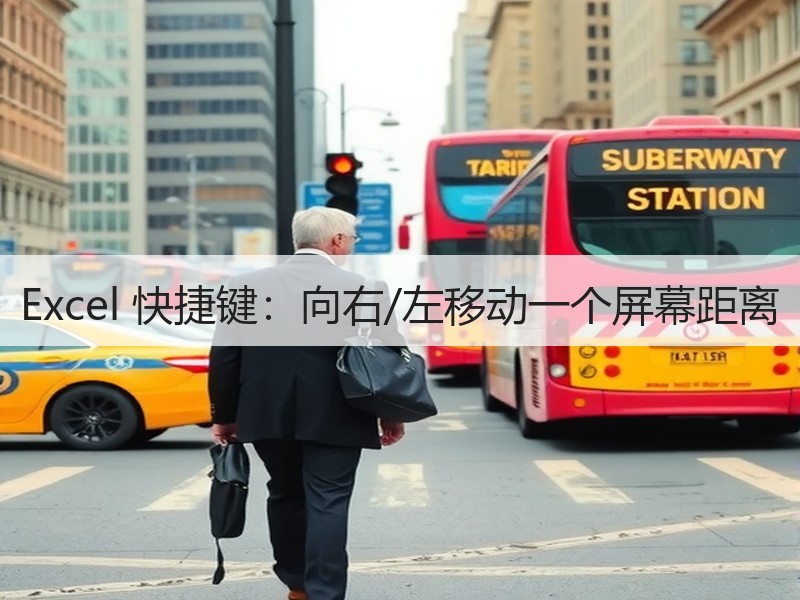 Excel 快捷键：向右/左移动一个屏幕距离 - 诺云壹观办公网