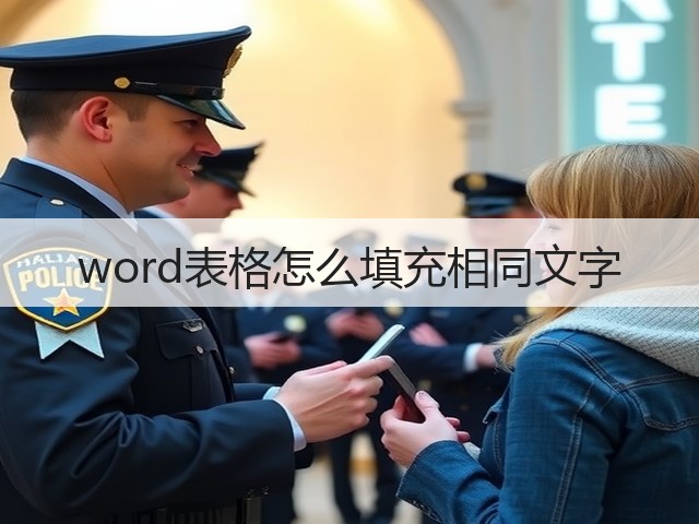 word表格怎么填充相同文字(图3)