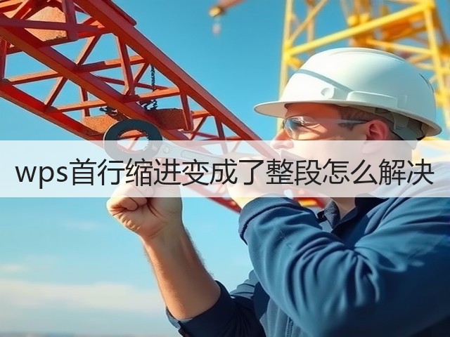wps首行缩进变成了整段怎么解决(图3) wps首行缩进变成了整段怎么解决(图3)