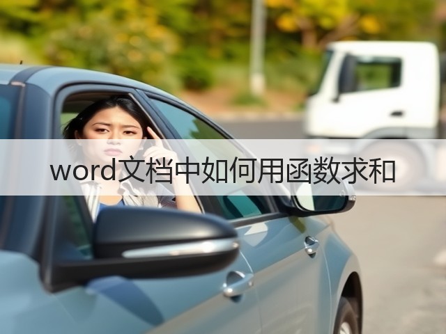 word文档中如何用函数求和(图2)