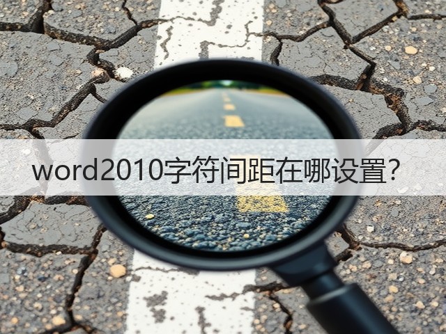 word2010字符间距在哪设置？(图1)