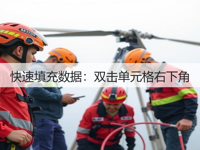 快速填充数据：双击单元格右下角 - 诺云壹观办公网