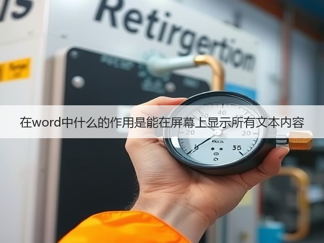在word中什么的作用是能在屏幕上显示所有文本内容(图1)