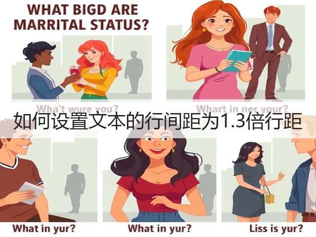 如何设置文本的行间距为1.3倍行距(图1) 如何设置文本的行间距为1.3倍行距(图1)