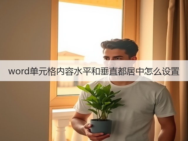 word单元格内容水平和垂直都居中怎么设置(图1) word单元格内容水平和垂直都居中怎么设置(图1)