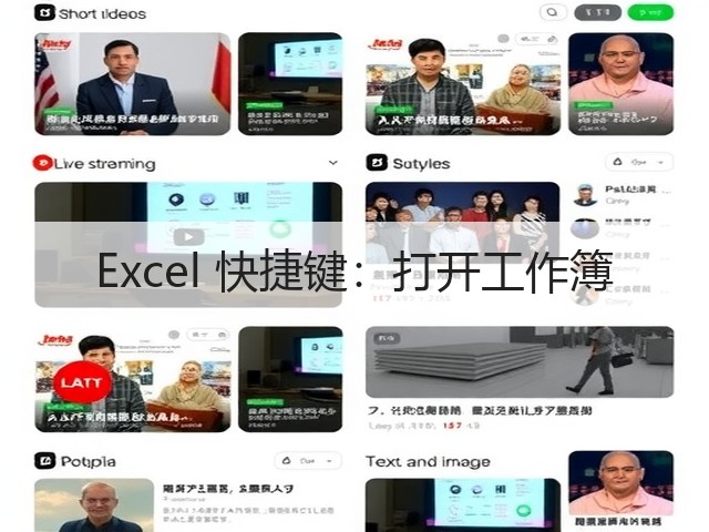 Excel 快捷键:打开工作簿(图3) Excel 快捷键:打开工作簿(图3)