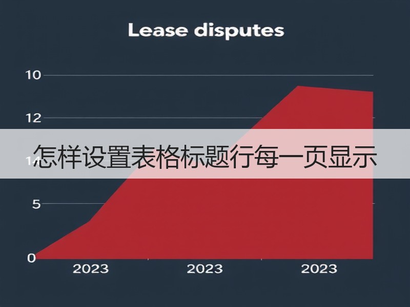 怎样设置表格标题行每一页显示 - 诺云壹观办公网