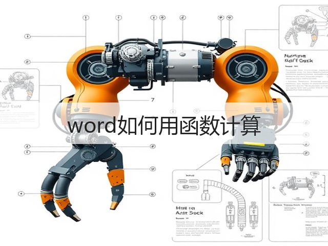 word如何用函数计算(图1) word如何用函数计算(图1)