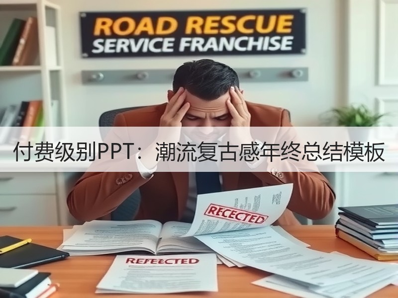 付费级别PPT：潮流复古感年终总结模板 - 诺云壹观办公网