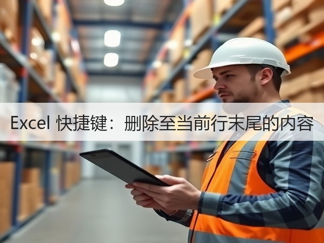 Excel 快捷键：删除至当前行末尾的内容(图1)