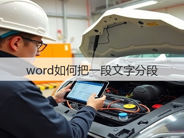 word如何把一段文字分段(图1)