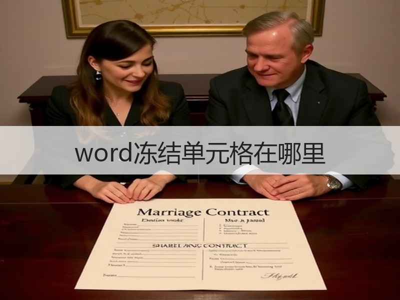 word冻结单元格在哪里 - 诺云壹观办公网