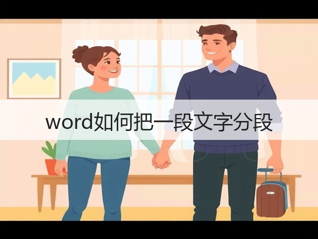 word如何把一段文字分段(图2)
