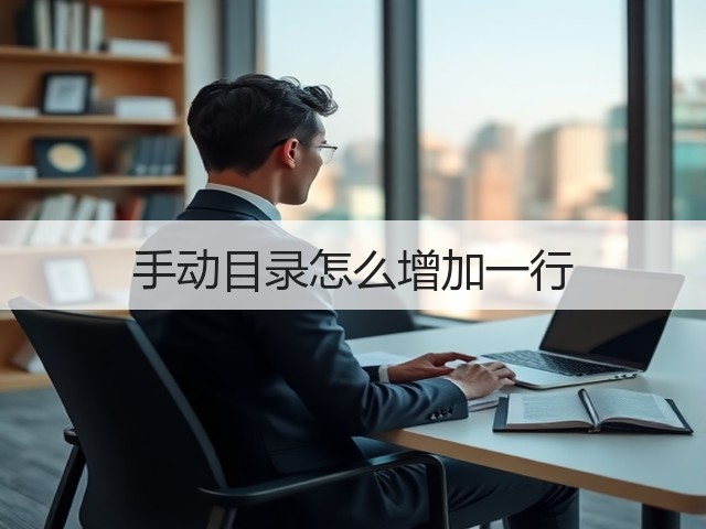 手动目录怎么增加一行(图3)