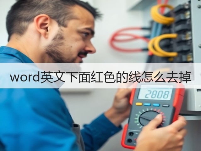 word英文下面红色的线怎么去掉(图1)