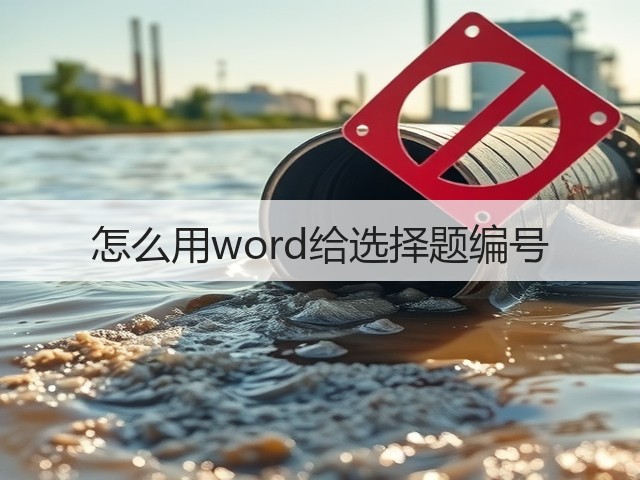 怎么用word给选择题编号(图2) 怎么用word给选择题编号(图2)