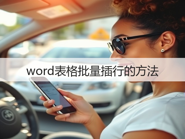 word表格批量插行的方法(图1)