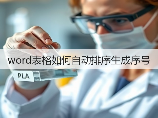 word表格如何自动排序生成序号(图3) word表格如何自动排序生成序号(图3)