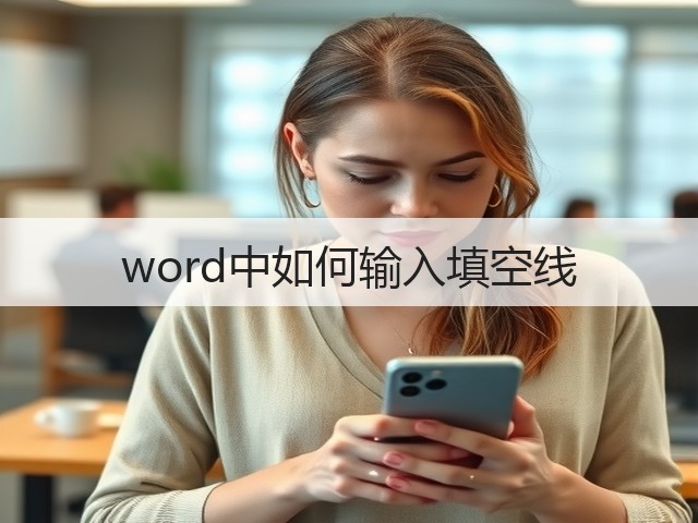 word中如何输入填空线(图1)