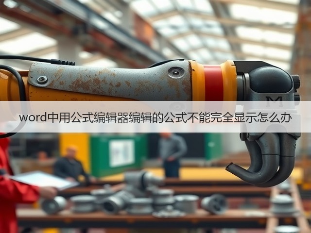 word中用公式编辑器编辑的公式不能完全显示怎么办(图3)