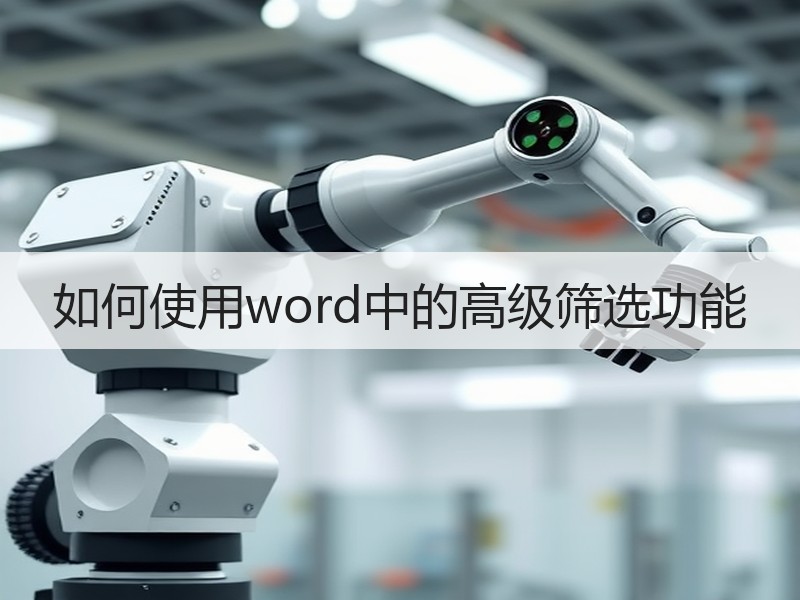 如何使用word中的高级筛选功能 - 诺云壹观办公网