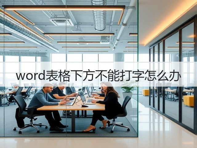 word表格下方不能打字怎么办(图2) word表格下方不能打字怎么办(图2)