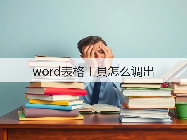 word表格工具怎么调出(图3) word表格工具怎么调出(图3)