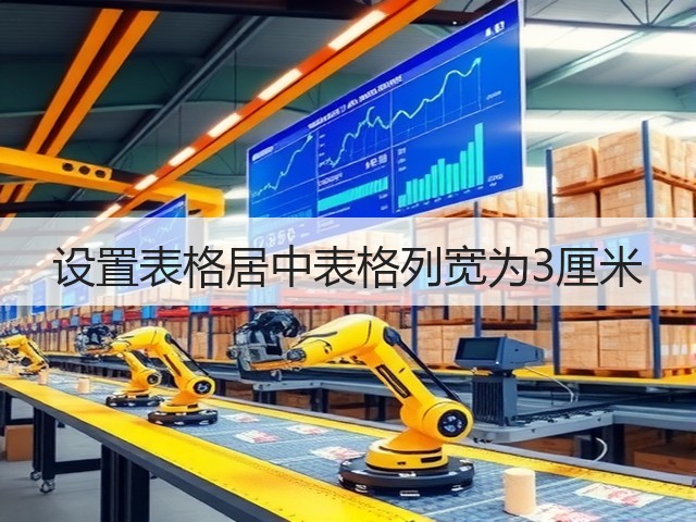 设置表格居中表格列宽为3厘米(图1) 设置表格居中表格列宽为3厘米(图1)