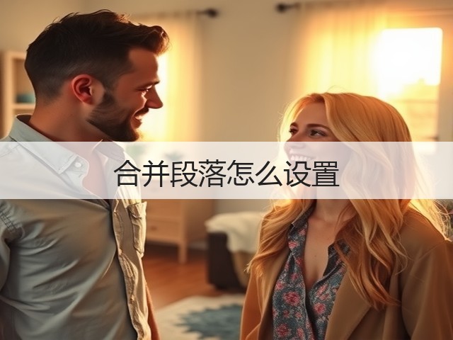 合并段落怎么设置(图1)