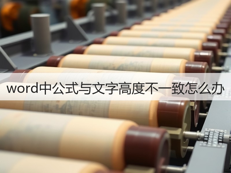 word中公式与文字高度不一致怎么办 - 诺云壹观办公网