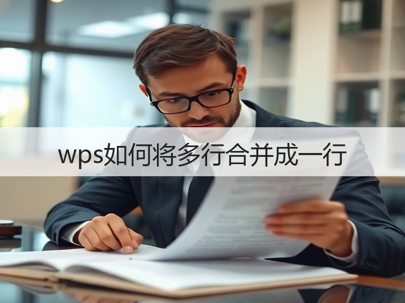 wps如何将多行合并成一行 - 诺云壹观办公网