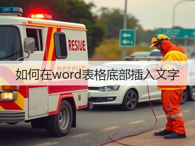 如何在word表格底部插入文字(图3) 如何在word表格底部插入文字(图3)